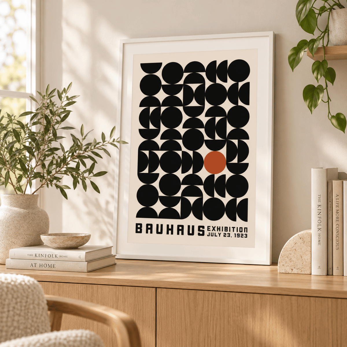 Bauhaus Offset Circle Grid 1923 Canvas Print