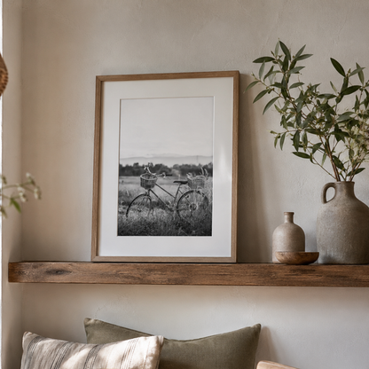 Meadow Bicycle Escape Canvas Print