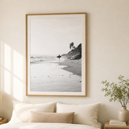 Walk to the Waves Surfing Canvas Print