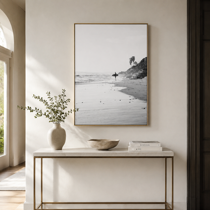 Walk to the Waves Surfing Canvas Print
