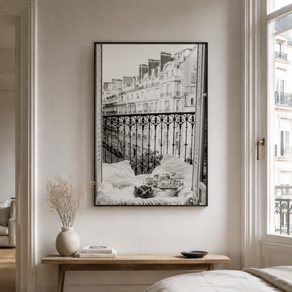 Parisian Morning Balcony Canvas Print