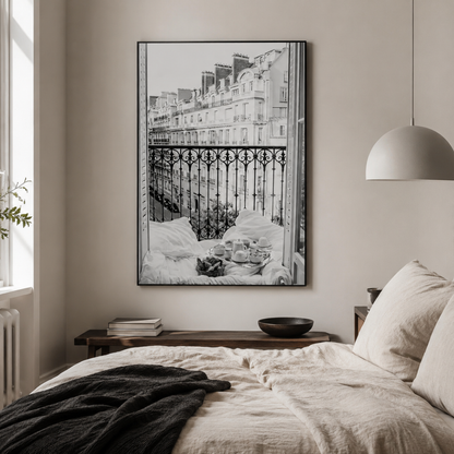 Parisian Morning Balcony Canvas Print