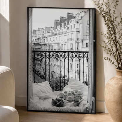 Parisian Morning Balcony Canvas Print