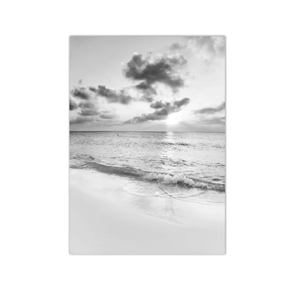 Silver Tide Horizon Canvas Print