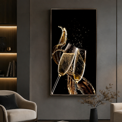 Golden Toast Champagne Canvas Print