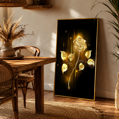 Golden Afterglow Rose Canvas Print