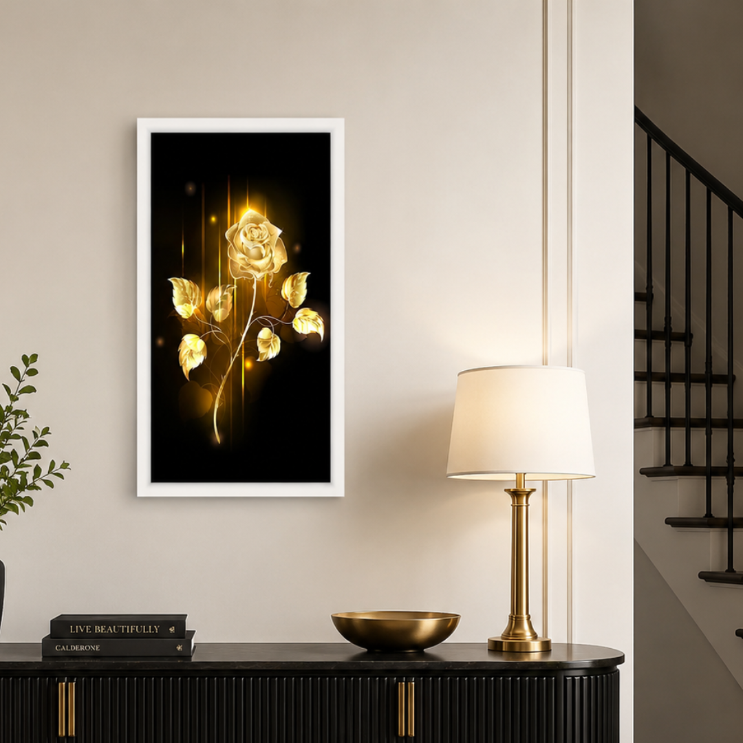 Golden Afterglow Rose Canvas Print
