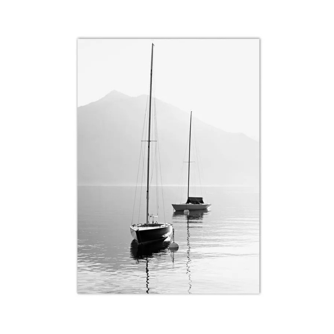 Quiet Anchorage Sailboat Canvas Print