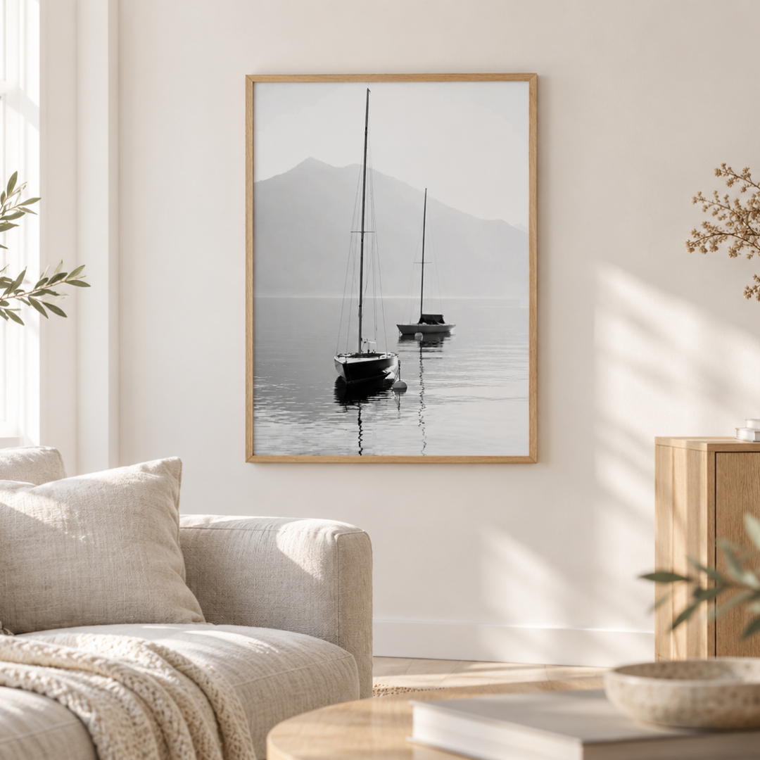 Quiet Anchorage Sailboat Canvas Print