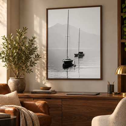 Quiet Anchorage Sailboat Canvas Print