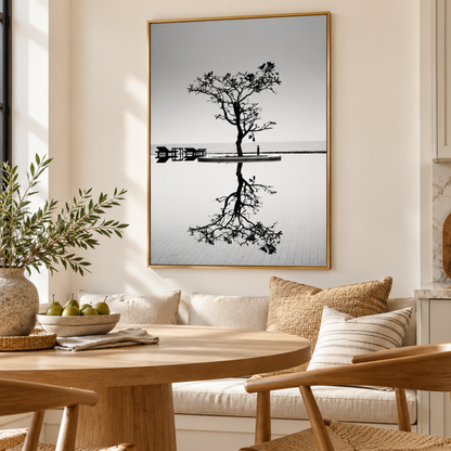Solitary Reflection Tree Canvas Print