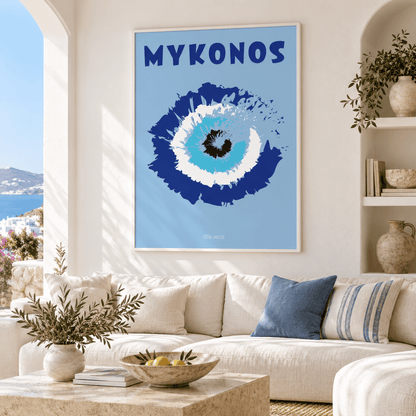 Mykonos Evil Eye Canvas Print