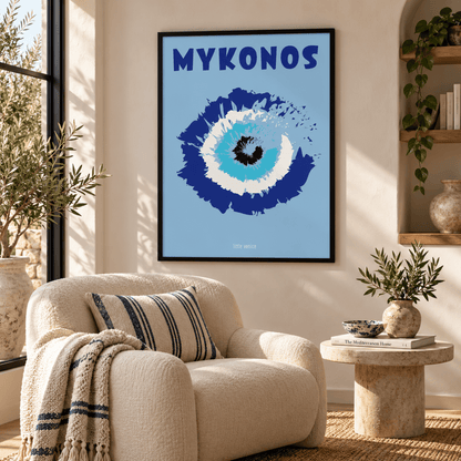 Mykonos Evil Eye Canvas Print