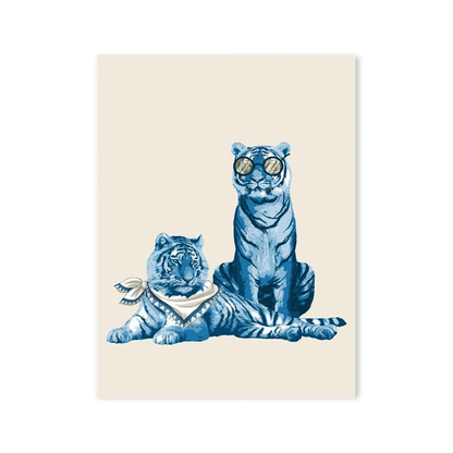 Blue Tiger Duo Canvas Print