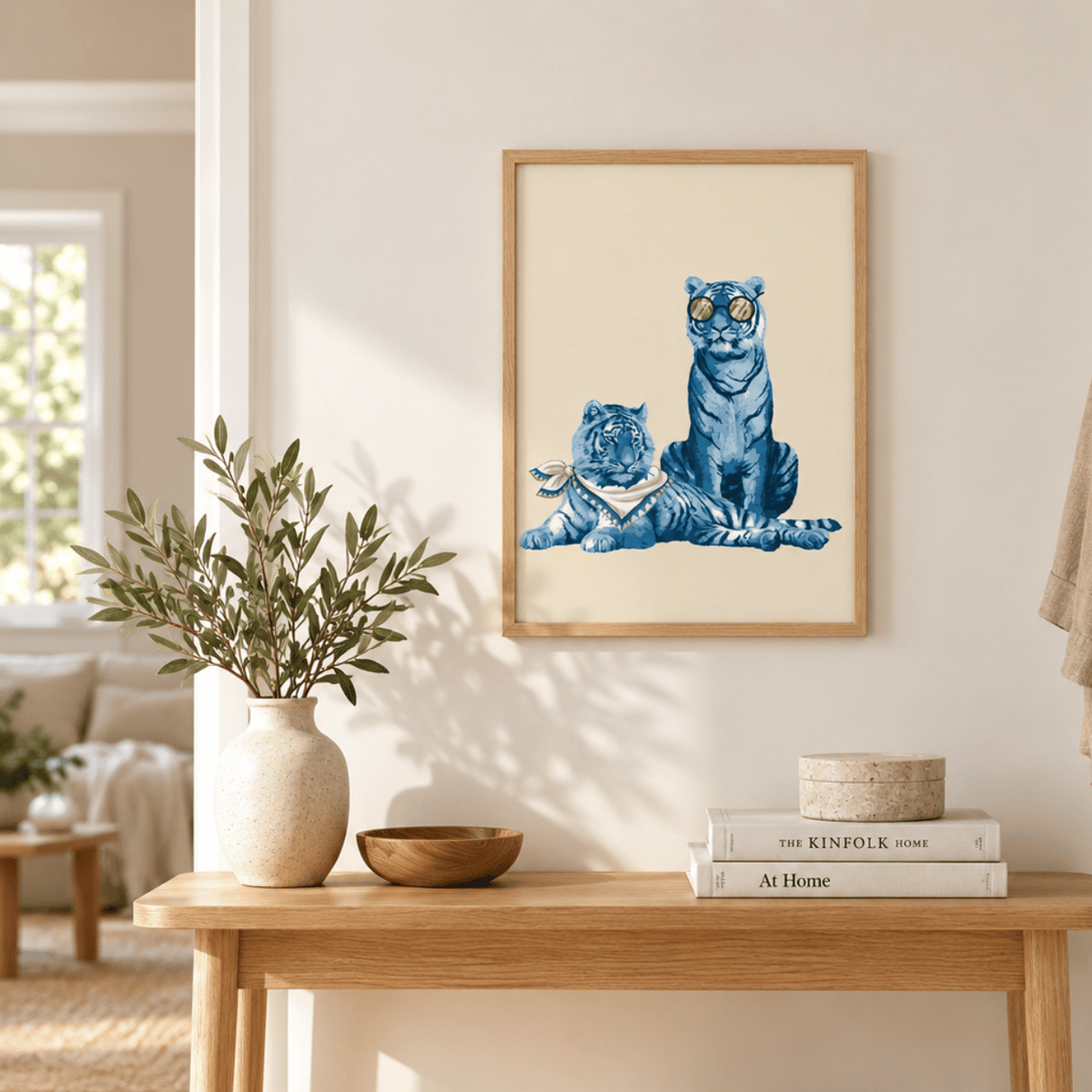 Blue Tiger Duo Canvas Print
