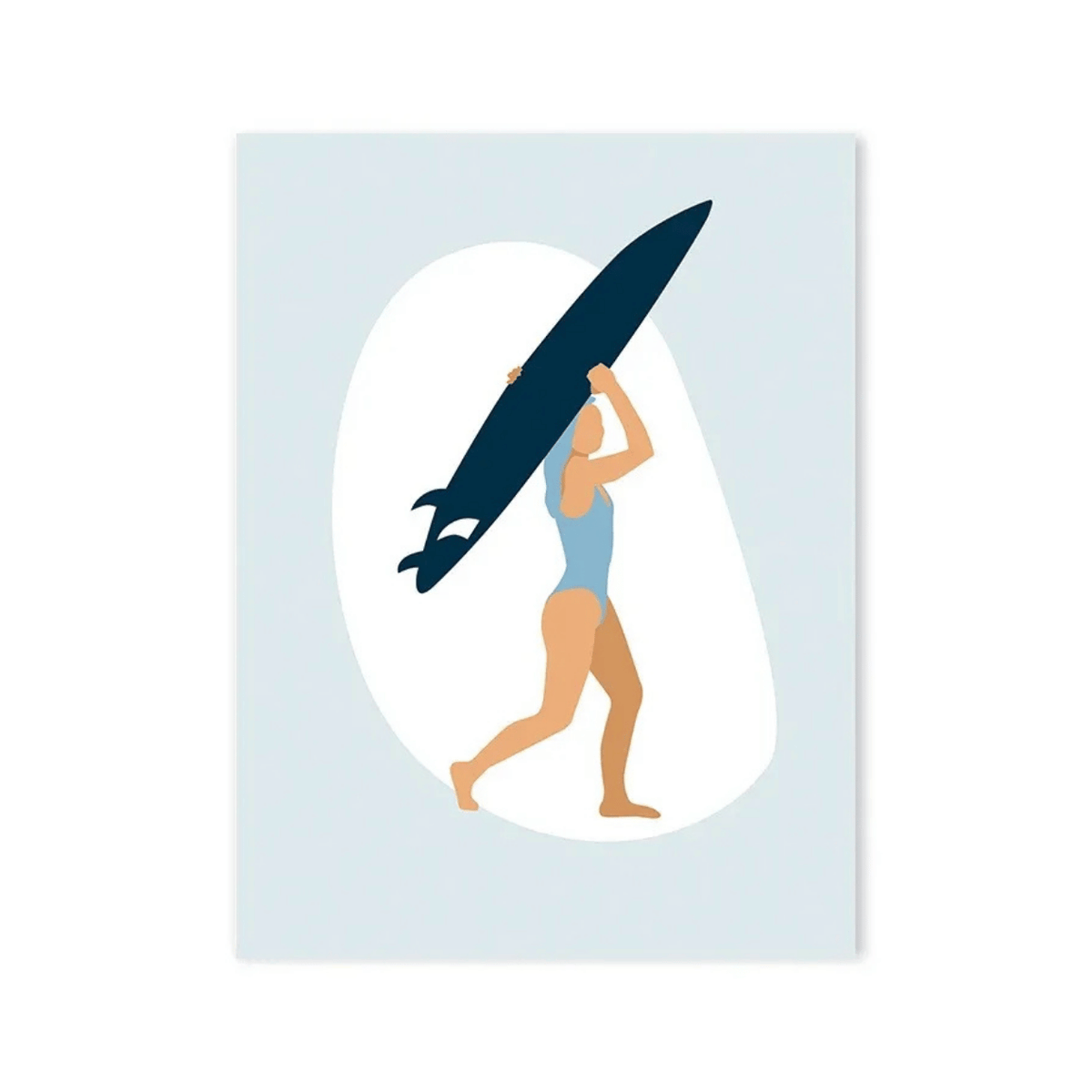 Longboard Days Surfer Canvas Print