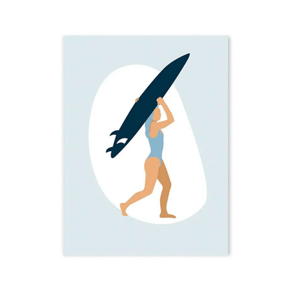 Longboard Days Surfer Canvas Print