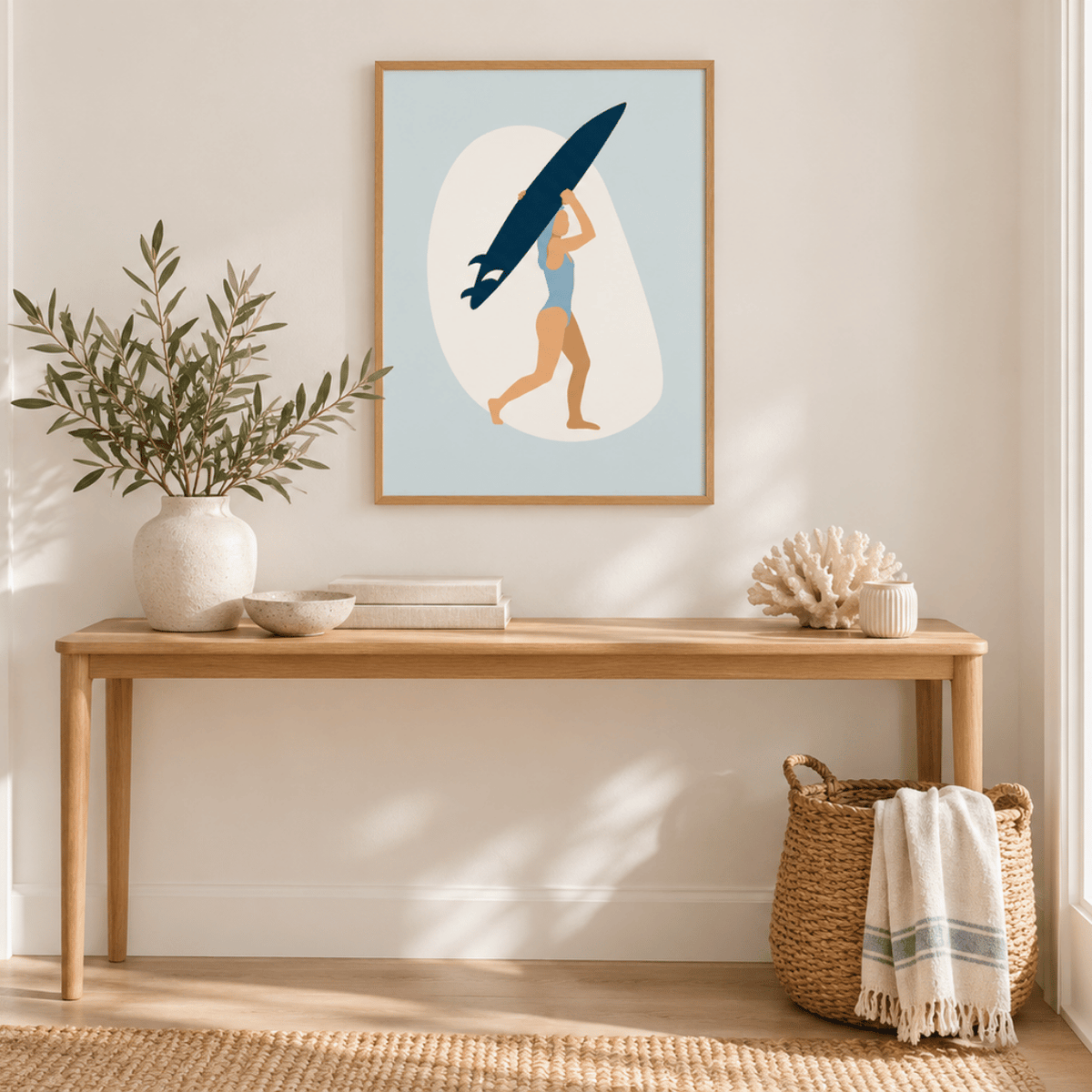 Longboard Days Surfer Canvas Print