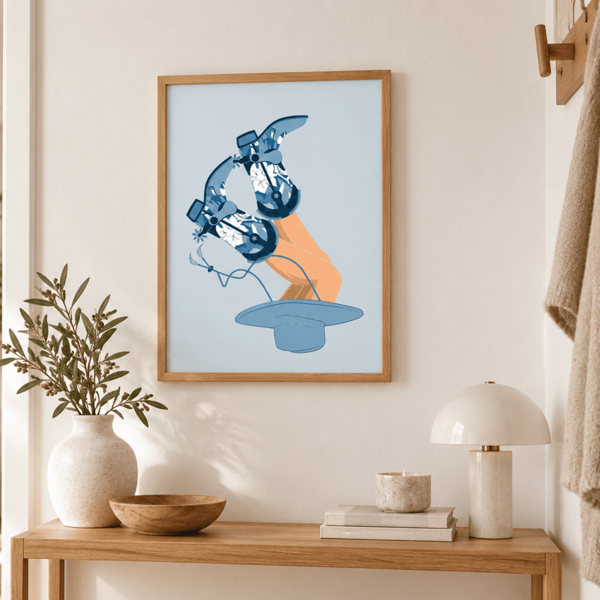 Midnight Rodeo Cowgirl Boots Canvas Print