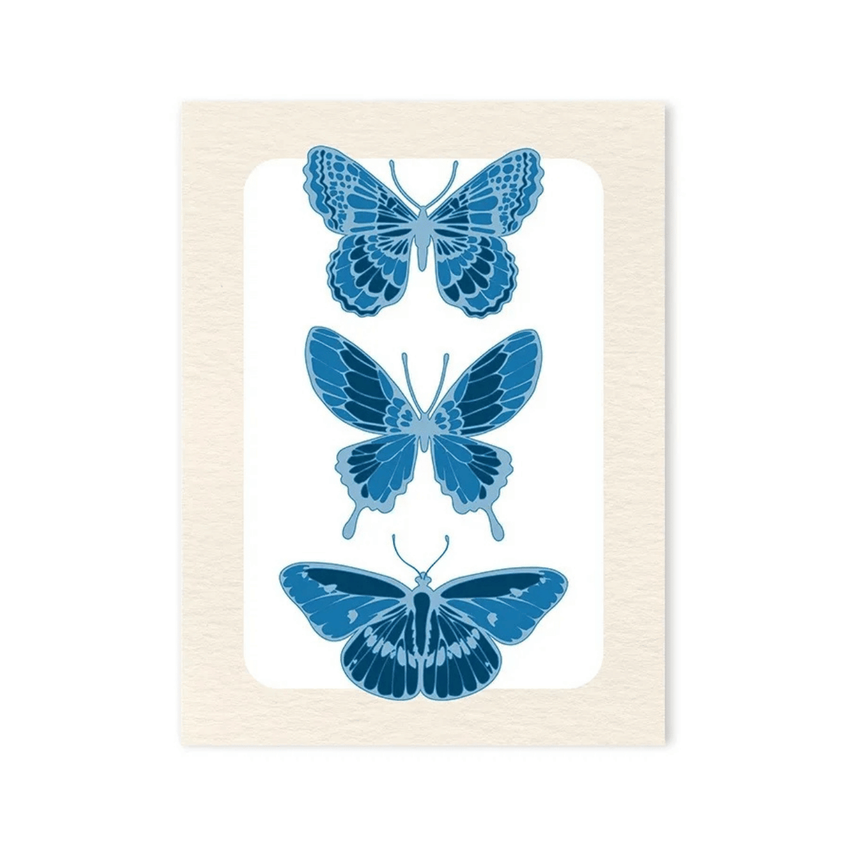 Blue Butterfly Study Canvas Print
