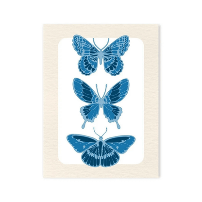 Blue Butterfly Study Canvas Print