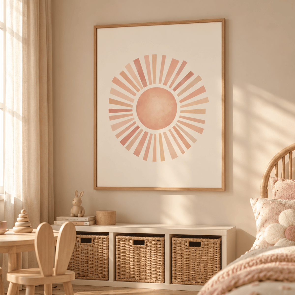 Blush Halo Sun Canvas Print