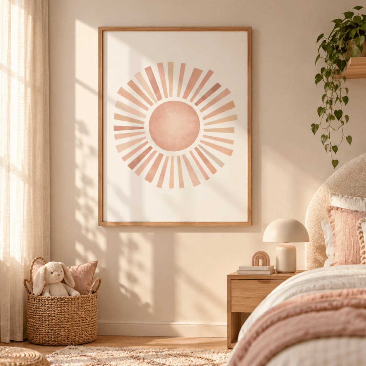 Blush Halo Sun Canvas Print
