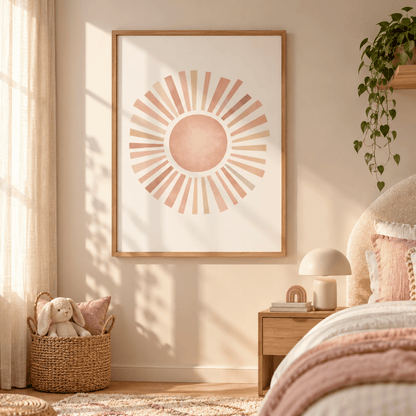 Blush Halo Sun Canvas Print