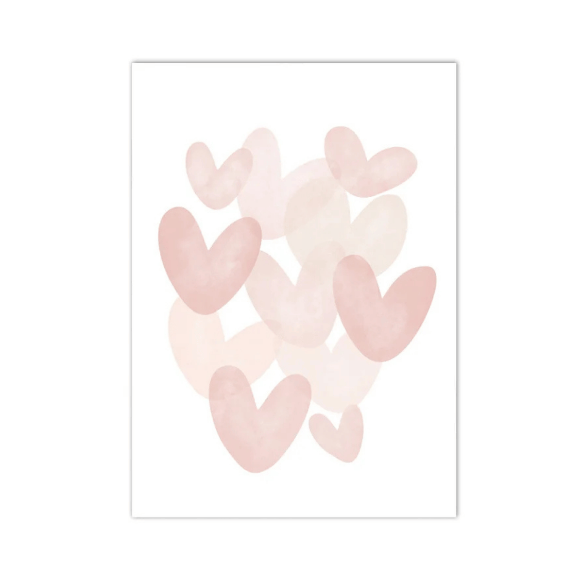 Blush Heart Drift Canvas Print