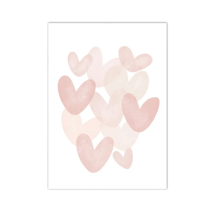Blush Heart Drift Canvas Print
