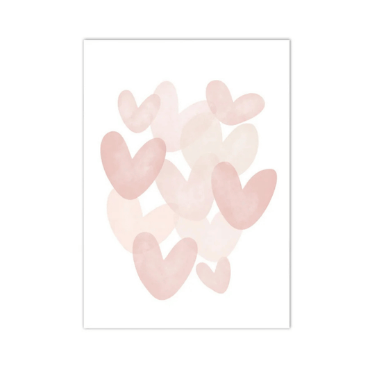 Blush Heart Drift Canvas Print