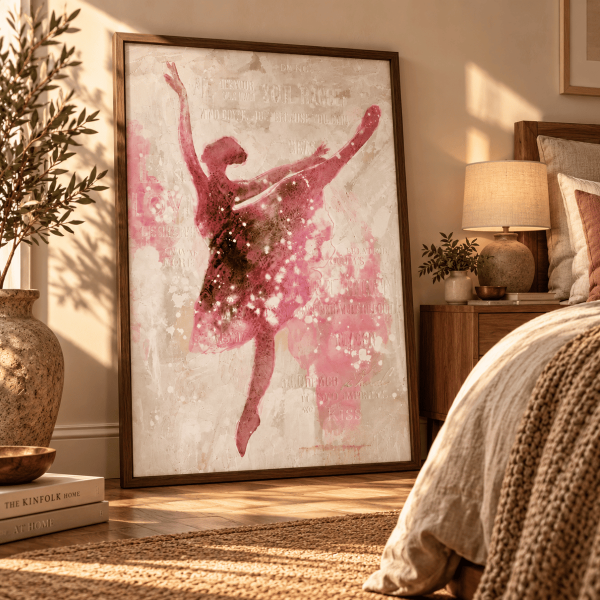 Blush Reverie Ballerina Canvas Print
