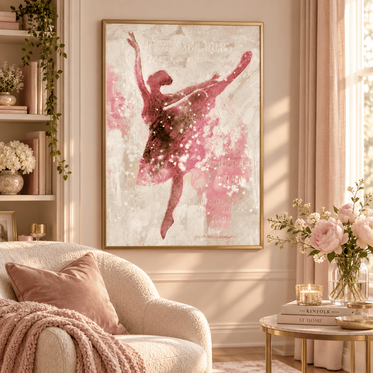 Blush Reverie Ballerina Canvas Print