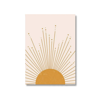 Boho Golden Sunburst Canvas Print