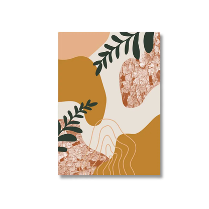 Boho Abstract Botanical Shapes Canvas Print