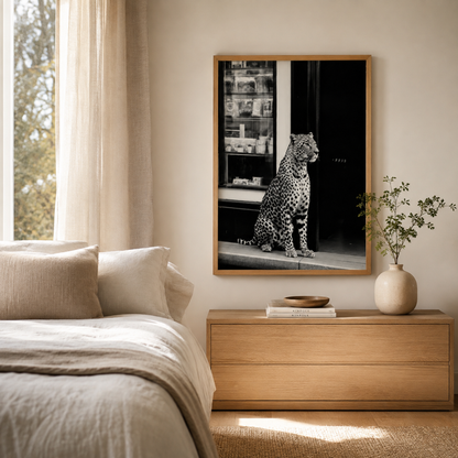 Black & White Urban Leopard Canvas Print