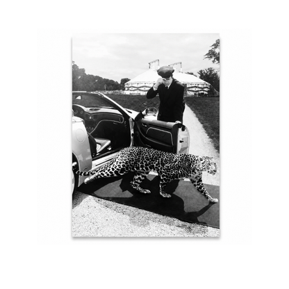 Luxury Black & White Leopard Arrival Canvas Print