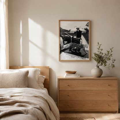 Luxury Black & White Leopard Arrival Canvas Print