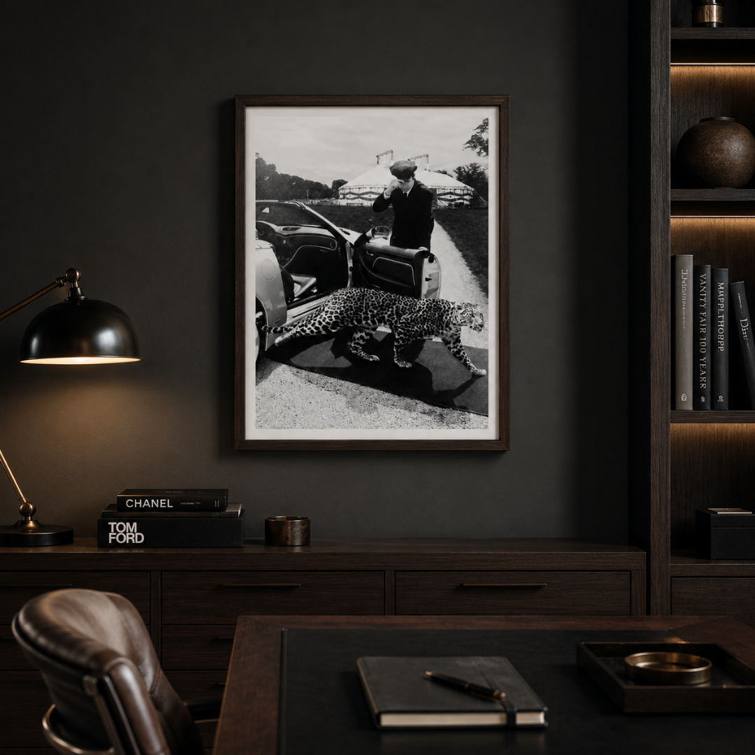 Luxury Black & White Leopard Arrival Canvas Print