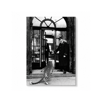 Leopard Grand Hotel Entrance Canvas Print