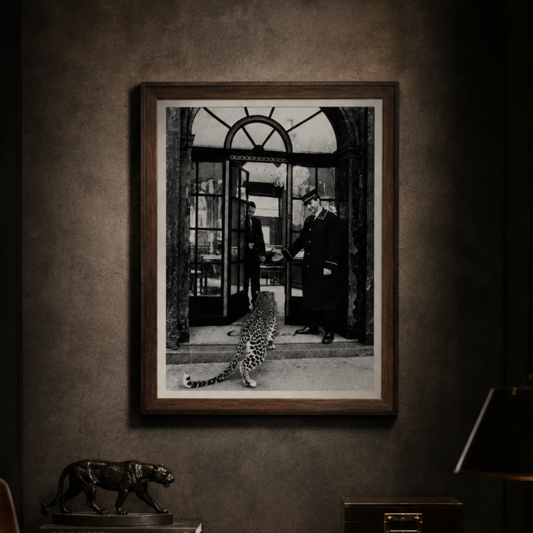 Leopard Grand Hotel Entrance Canvas Print