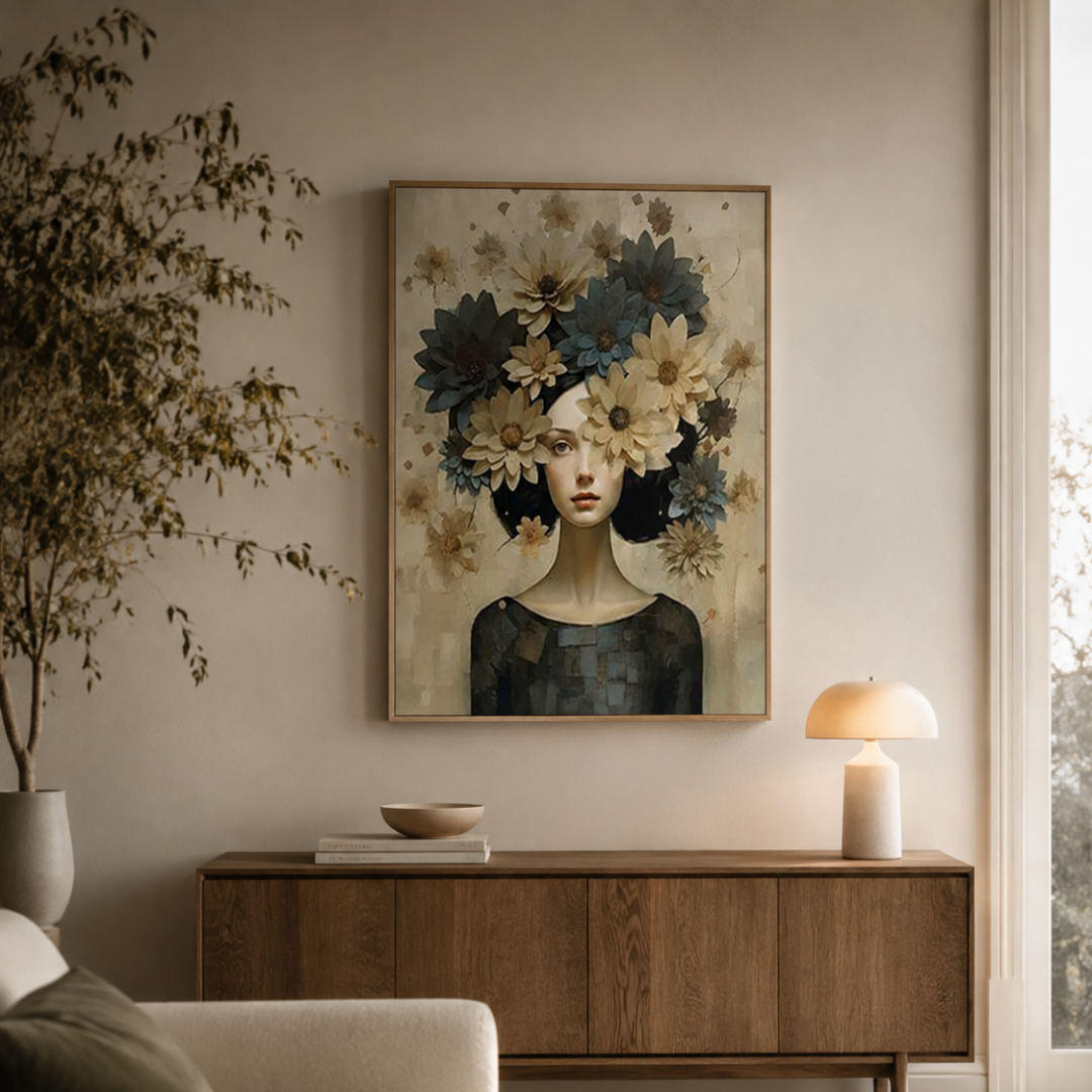 Midnight Garden Muse Canvas Print