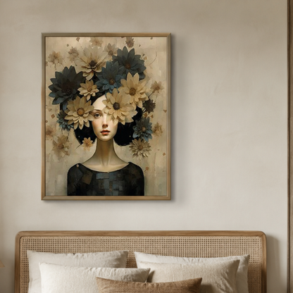 Midnight Garden Muse Canvas Print