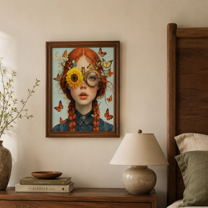 Sunflower Seer Boho Woman Canvas Print