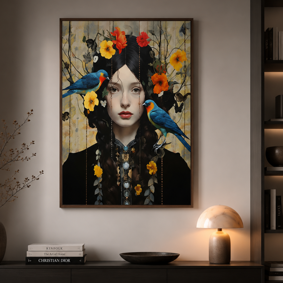 Birdsong Bloom Muse Canvas Print