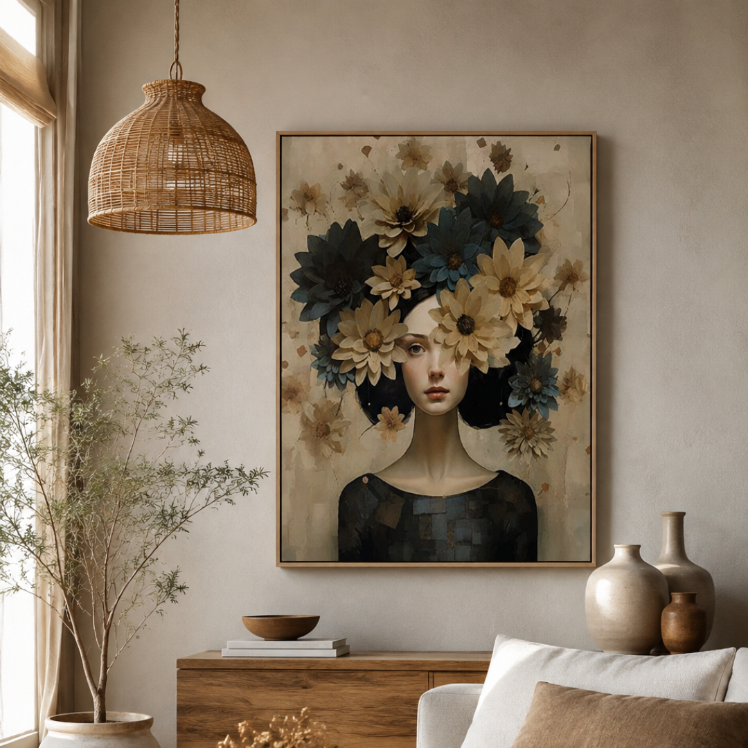 Midnight Garden Muse Canvas Print