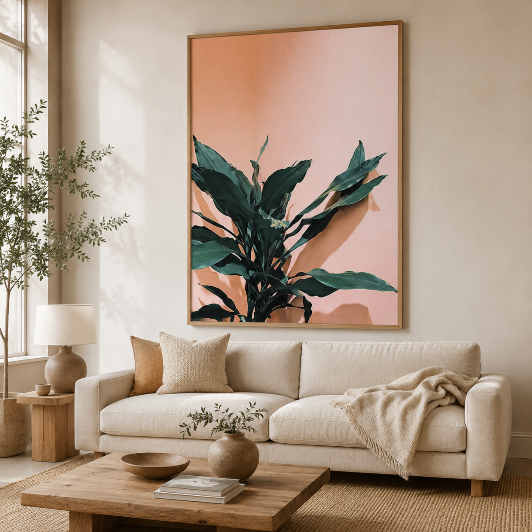 Afterglow Leaves Botanical Canvas Print