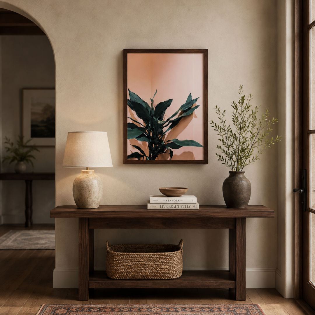 Afterglow Leaves Botanical Canvas Print