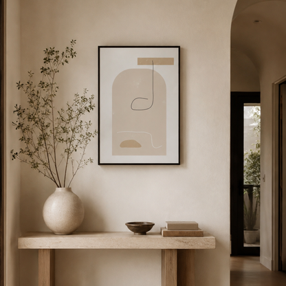 Soft Geometry Neutral Boho Canvas Print