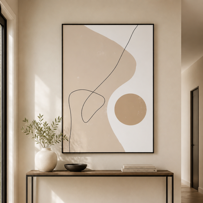 Sand Drift Minimal Abstract Canvas Print